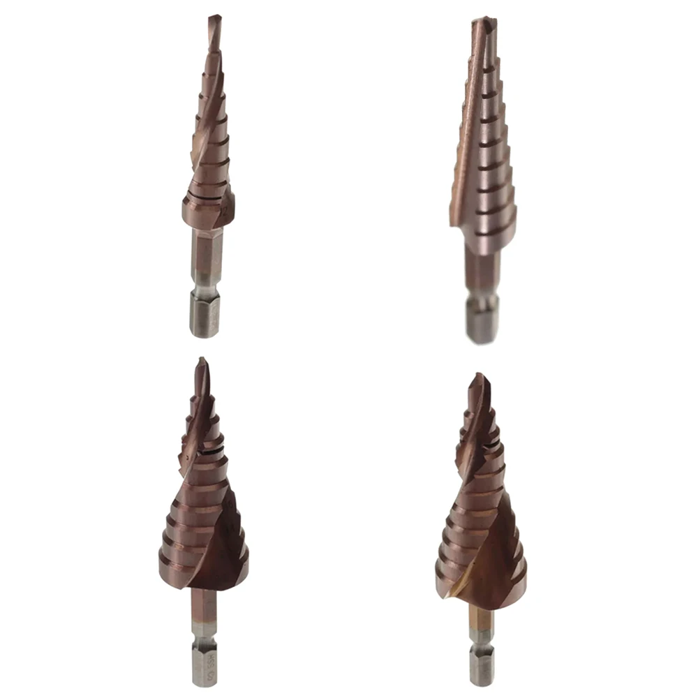 Professional HSS Steel Large Step Cone Hex Shank Coated Metal Drill Bit Cut 3-12/4-12/4-22/6-24mm Tool Set Hole Cutter | Инструменты