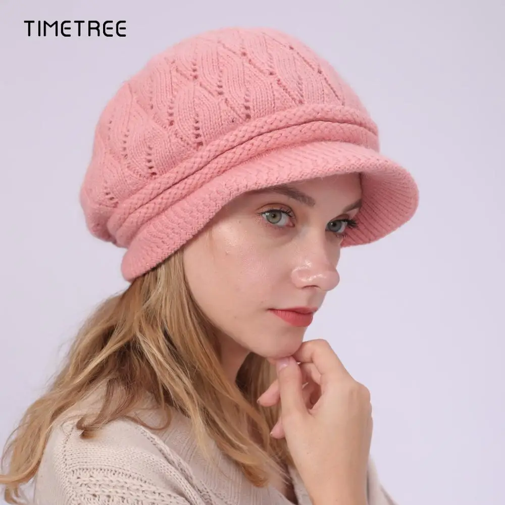 Классические трендовые зимние теплые шапки женские вязаные мягкие шарф