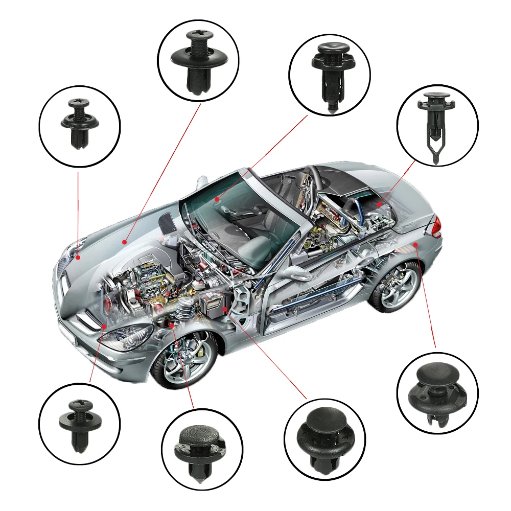 620 шт./кор. аксессуары для модификации кузова автомобиля заклепки зажимы панели