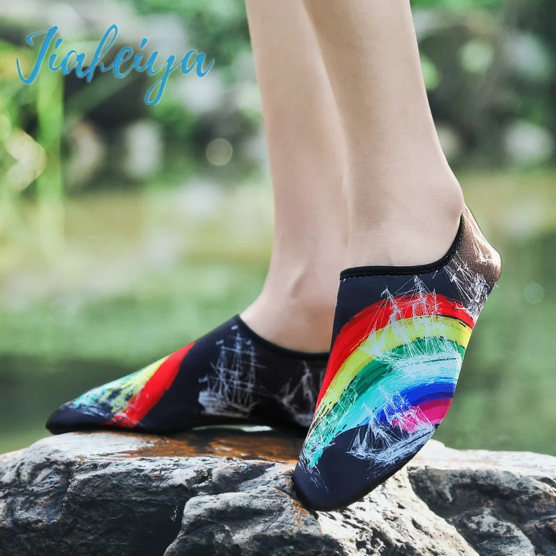 

2021 Men's and Women's Beach Shoes Quick-drying Swimming Shoes Yoga Fitness Shoes Barefoot Treadmill Shoes Flats Shoes