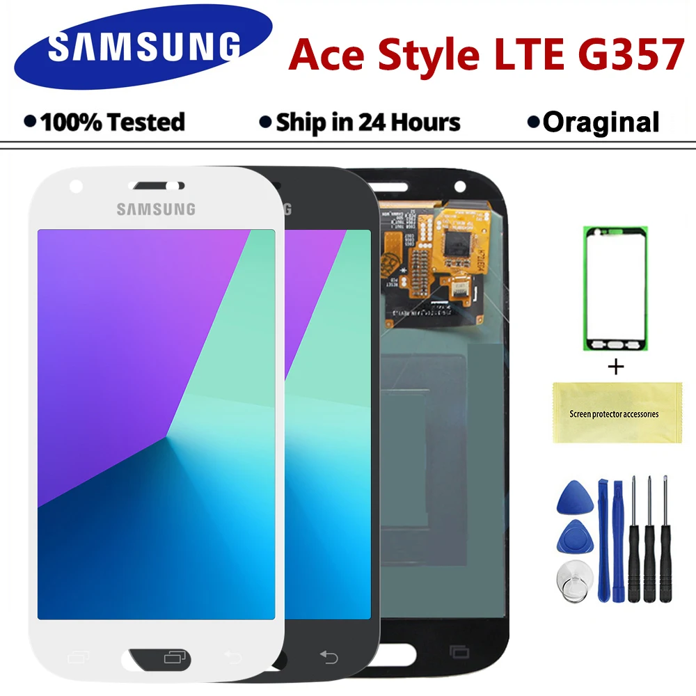 ЖК дисплей AMOLED для Samsung Galaxy Ace4 Ace 4 3 дюйма G357FZ G357 G357F сенсорный экран с цифровым