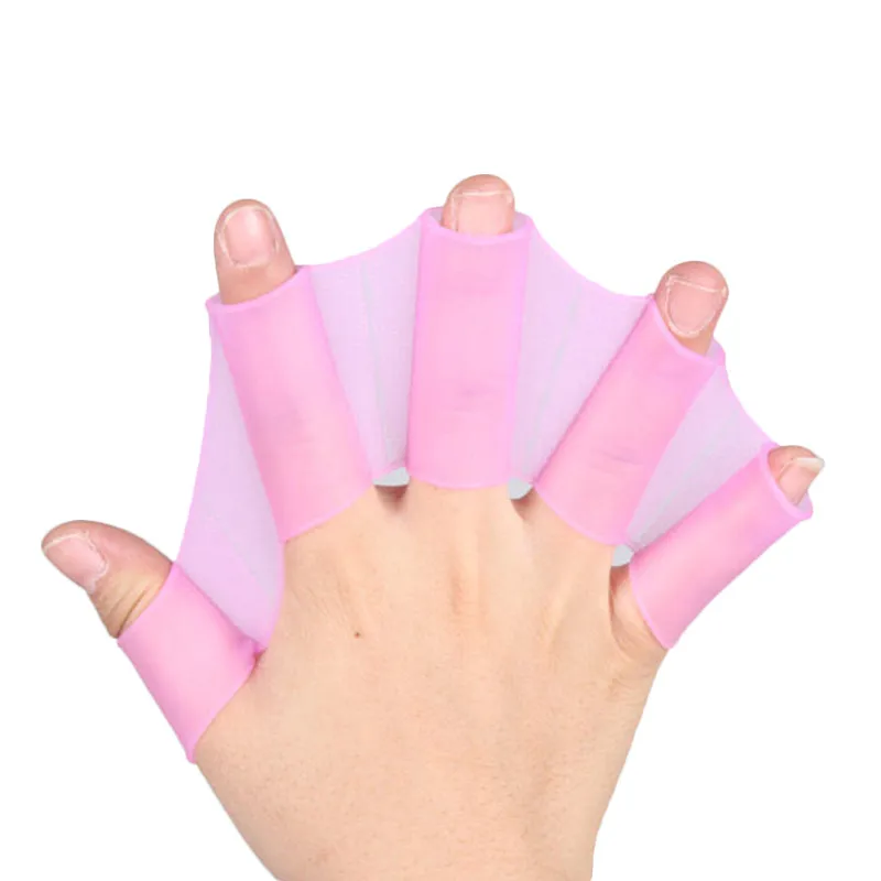 

2pcs Unisex Frog Type Silicone Girdles Swimming Hand Fins Flippers Finger Webbed Gloves Paddle Water Sports S-M Swim Equipment
