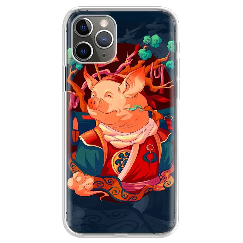 

The Chinese Zodiac Art Phone Case for Apple iphone 11 Pro XS Max XR X 7 8 6 6S Plus 5 5S SE 10 Ten Gift Silicone Coque Cover She