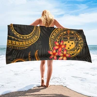 microfiber beach towels samoa tribal polynesian plumeria print soft bath shower towels quick drying swimming poncho robe mat