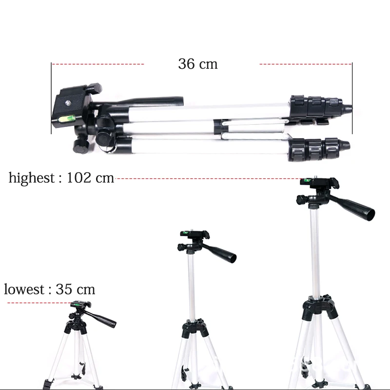 Jealiot штатив камеры DSLR телефон для телефона фотоаппарата держатель 36 102 см