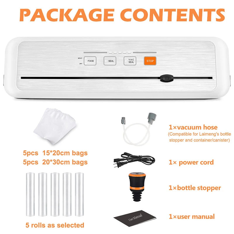 

LAIMENG Vacuum Sealer For Sous Vide Packing Machine For Food Storage Vacuum Packer Bags Vacuum Sealed Foil Rolls S280