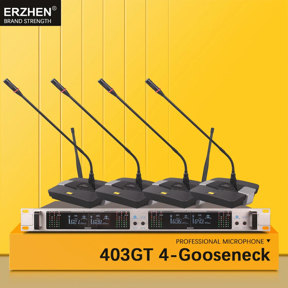 Лучший Конференц-зал беспроводной микрофон Система Настольный динамик UHF8 канал