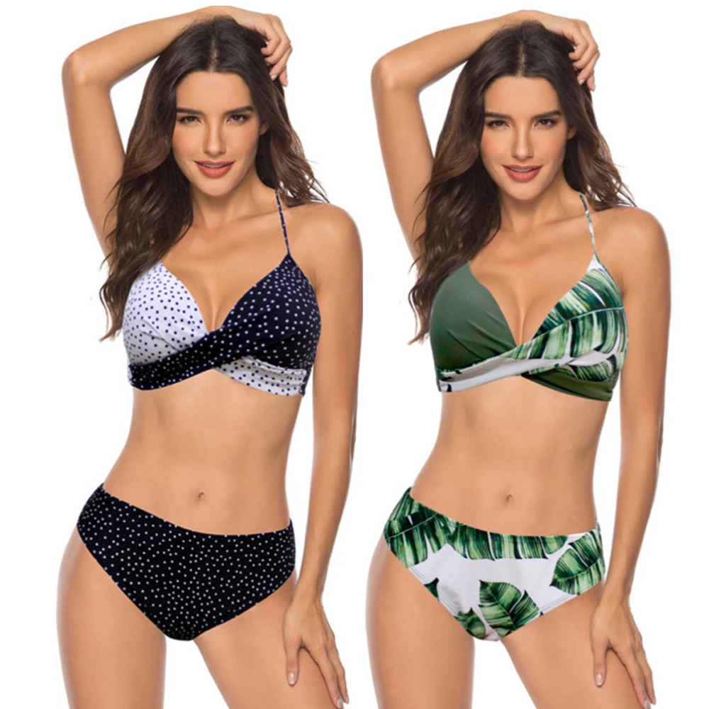 2020 летний женский сексуальный комплект бикини купальник Раздельный из двух