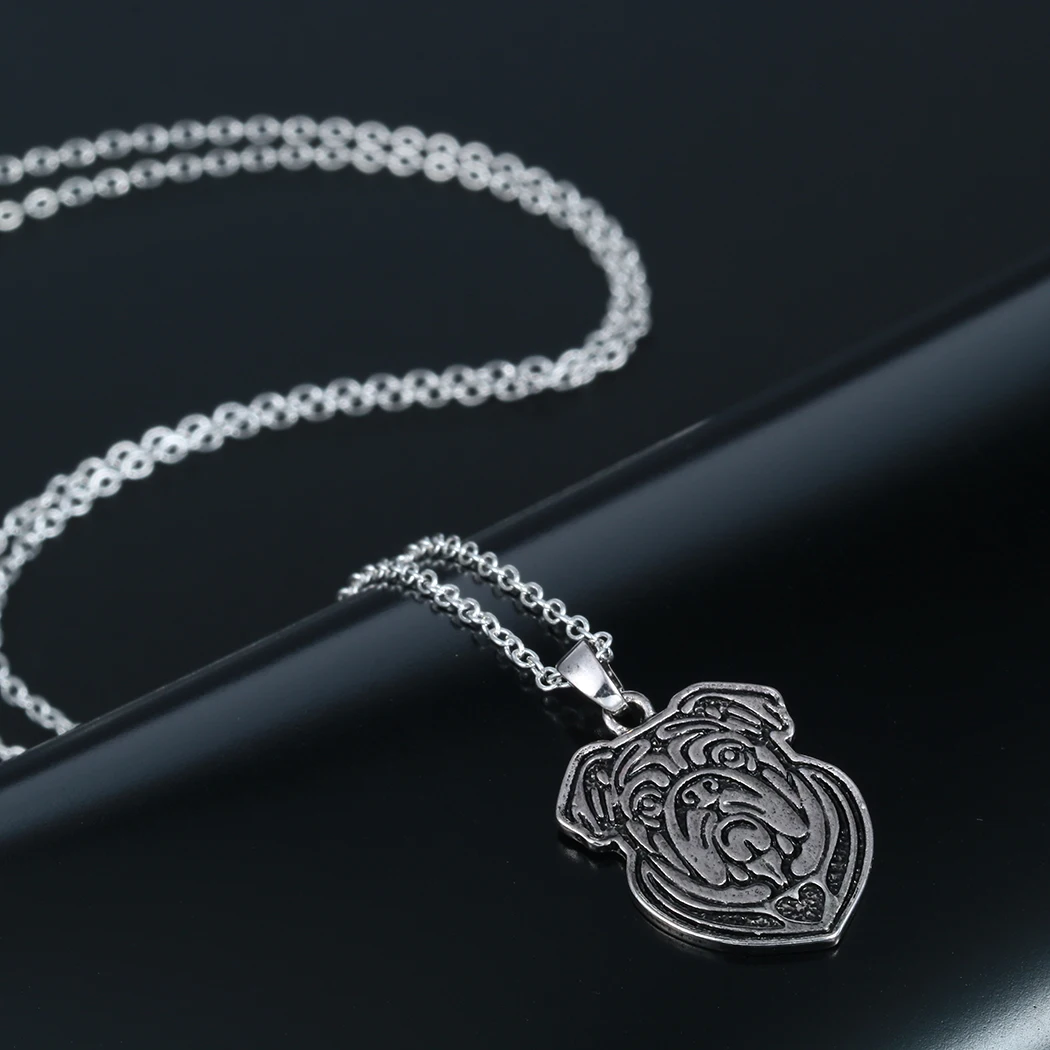 Ожерелье Kinitial в виде английского бульдога подарки для женщин любителей собак