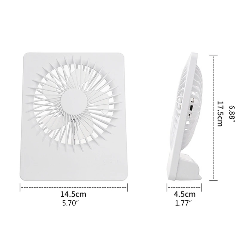 

Portable USB Desk Fan 3 Speeds Adjustable Mute Handheld Fan Desk Fan Mini Cooling Fan for Home Office