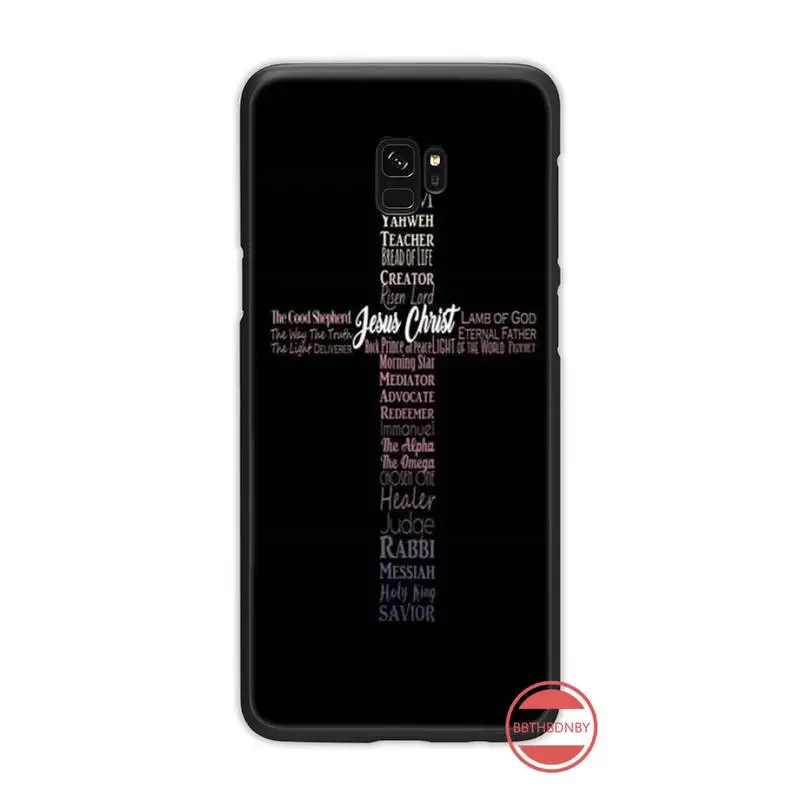 Christ cross Black Soft Shell Phone Case Capa For Samsung S6 S7 edge S8 S9 S10 e plus A10 A50 A70 note8 J7 2017 | Мобильные телефоны