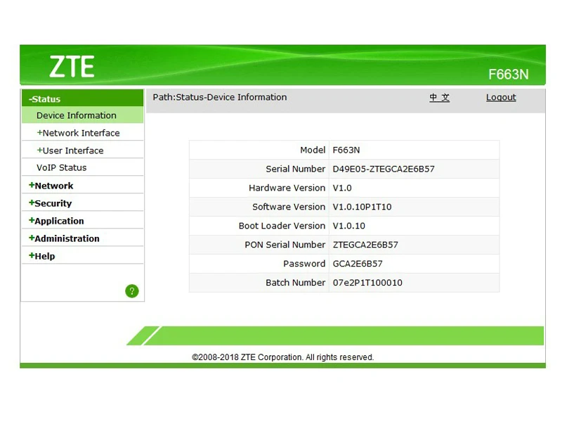 Бесплатная доставка оригинальный ZTE ZXHN F663N GPON 3FE + 1GE 1Tel USB Wifi ONU ONT английская