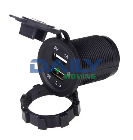 IP68 водонепроницаемый DC12V 24V Dual USB Автомобильное зарядное устройство с 2 портами