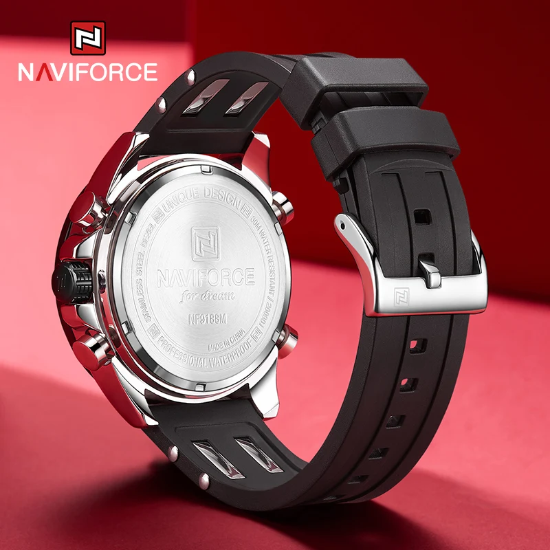 

Luxury Watches Mens Dual Display Digital Sport Waterproof Clock Fashion Military Silicone Band Quartz Wrist watch 2021