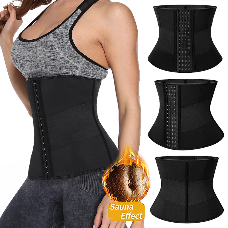 

Women Body Shaper Neoprene Sauna Waist Trainer Corset Weight Loss Cincher Tummy Control Steel Boned Fat Burning Slimming Belt