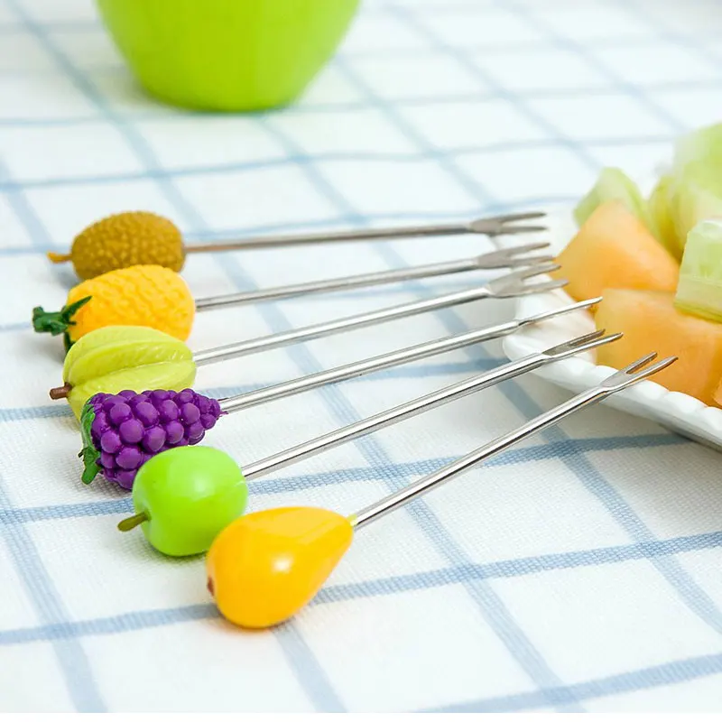 Для закуски фруктовых салатов десертов мини вилки 6 шт./компл. небольшие