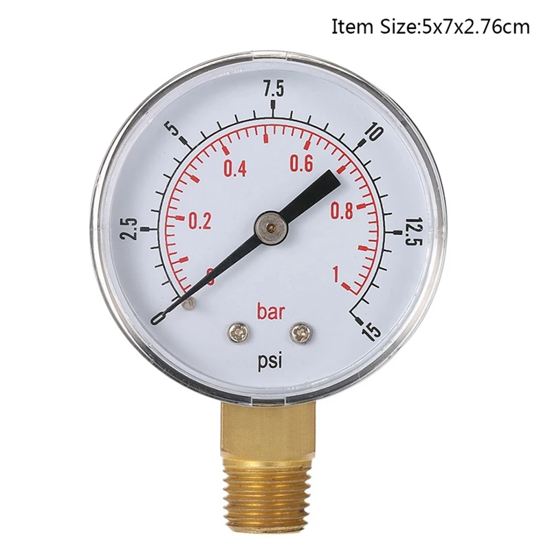 Мини-Манометр низкого давления для топлива воздушного масла или воды 50 мм 0-15