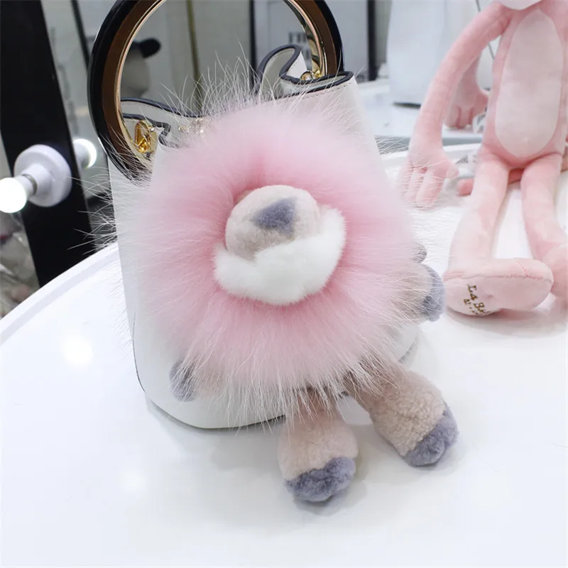 Кулон в виде меха лисы Маленькая подвеска льва из австрийской шерсти мешочек