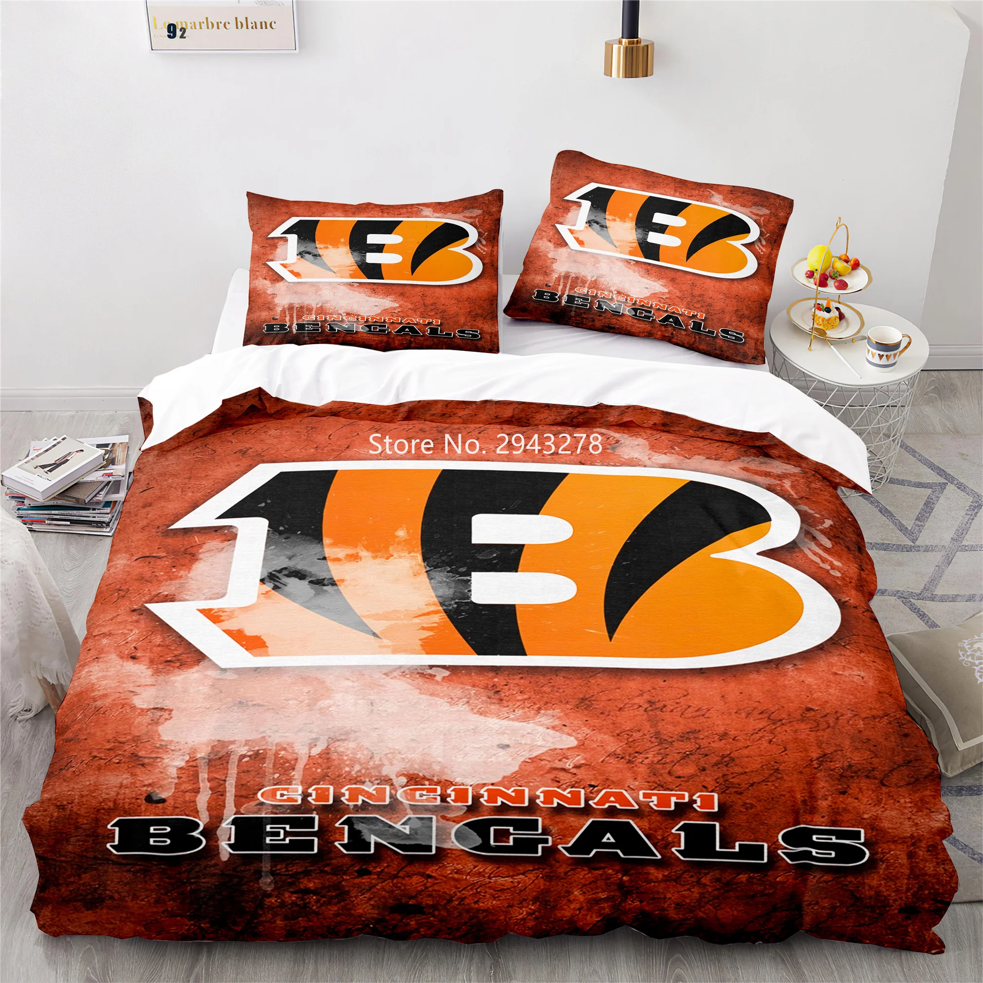 

Rugby Team Series Color-patterned Sports Duvet Bed Cover Pillowcase Bedding Set Teenager Boy Bedroom Decoration Home Textile