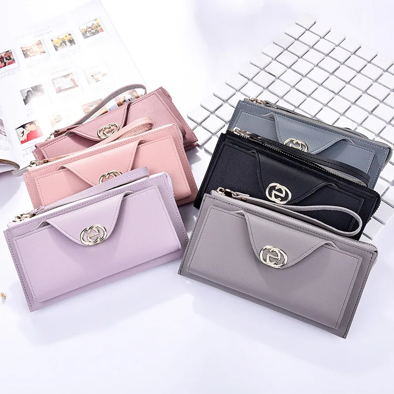 

Lady's purse large capacity zipper hand bag small mobile phone bag