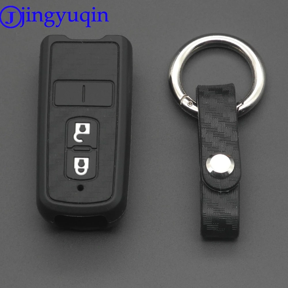 Jingyuqin 2/3/4 Btns углеродный силиконовый чехол для автомобильного ключа HONDA Accord Civic CRV