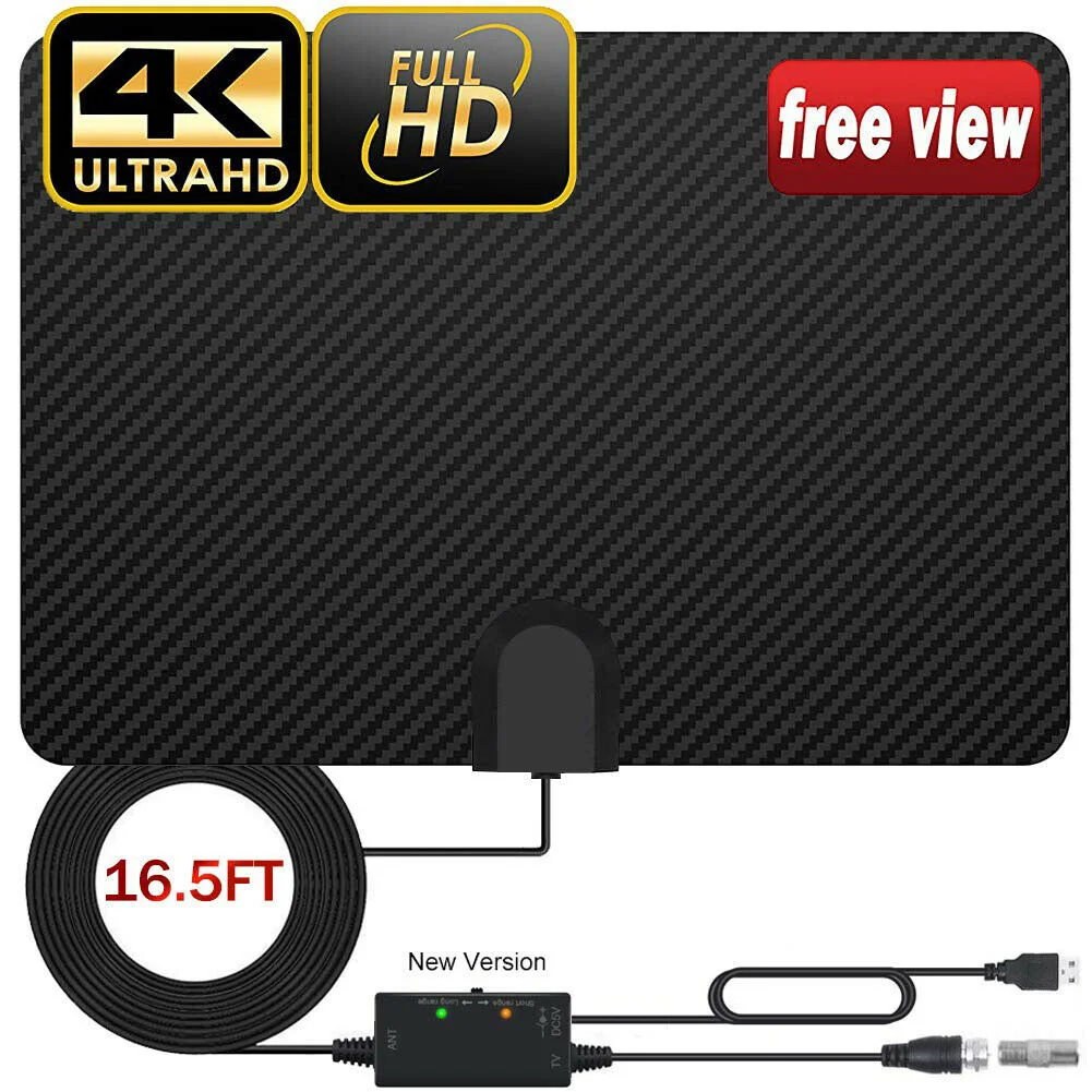 

Усилитель воздушного сигнала 210 миль USB цифровой HD TV 4K 1080P с усилителем комнатная ТВ антенна прозрачный коаксиальный кабель ресивер Freeview 5 В