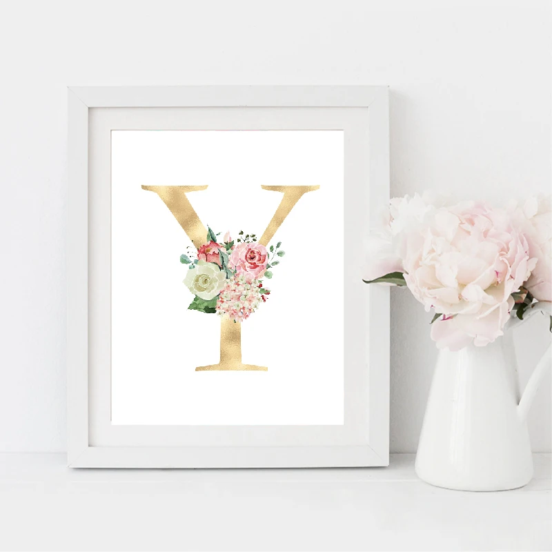 Подарок для маленькой девочки румяна цветочный принт с алфавитом художественный