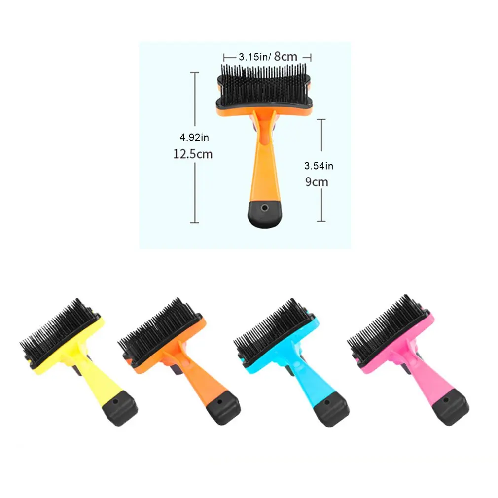 

Pet Push Hair Massage Makeup Comb Plastic Dog Cleaning Supplies Simple Push Board Design Massage Rebound Needle