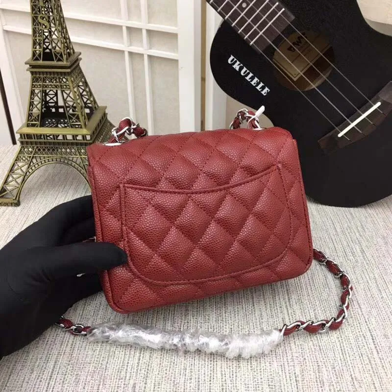Wine red silver Новая роскошная женская сумка Классическая Ограниченная серия Высококачественная модная сумка на плечо - Цвет: Wine red silver