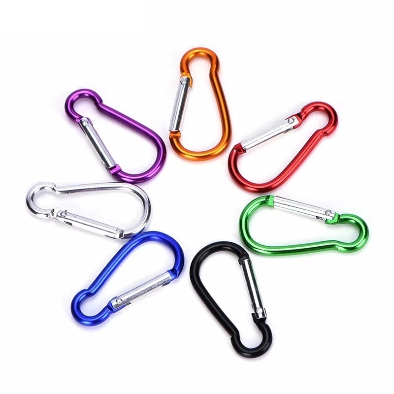 

10pcs Carabiner Keychain Outdoor Camping Climbing Hiking D-ring Snap Clip Lock Buckle Hooks Sports Fishing Bucklekeychain Tools