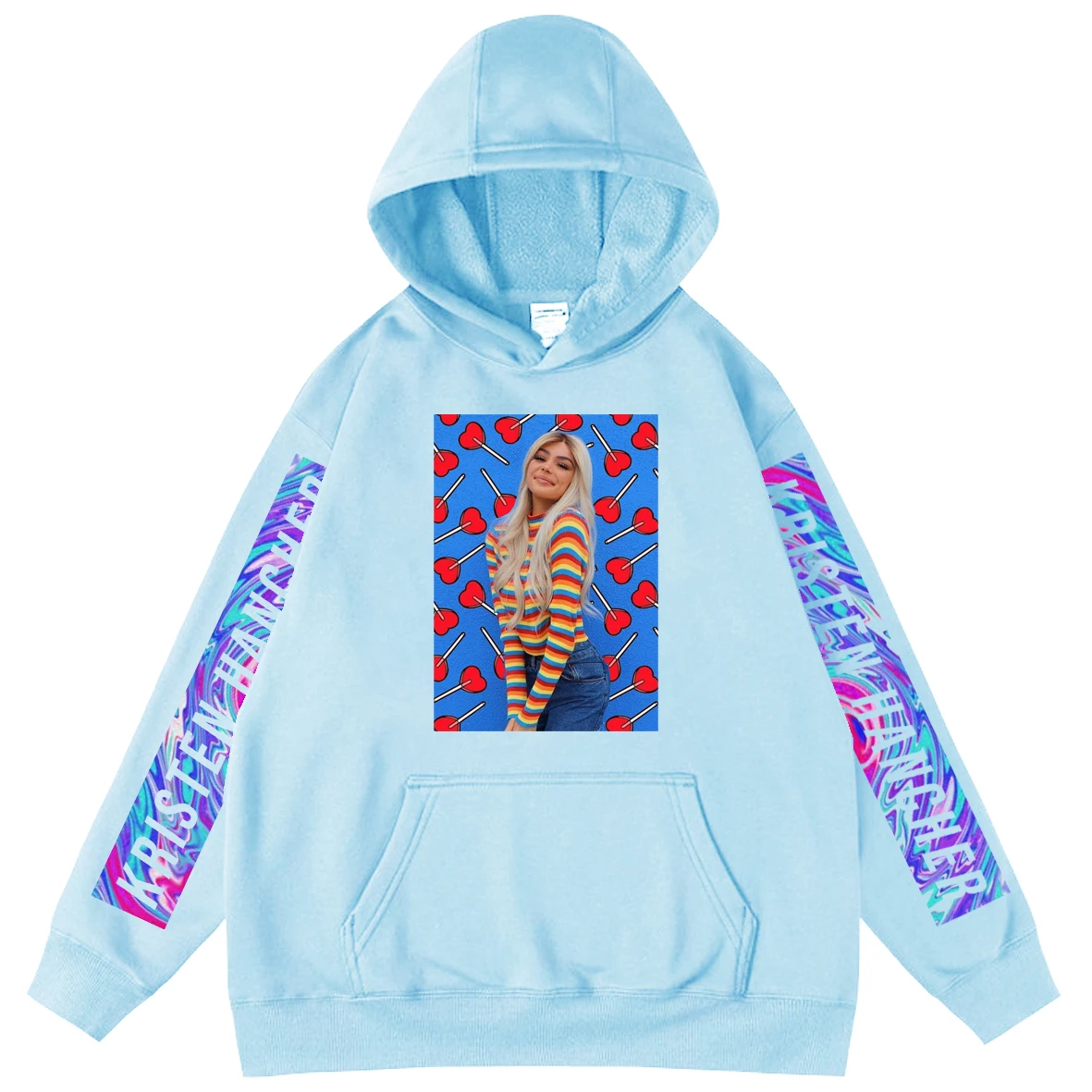 

Kristen Hancher Cotton Cuff Print Pullover Hoodie Men Unisex Y2K Style Ovesized Hip Hop Loose Best-quality Essentials Sweatshirt