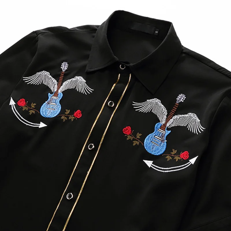 

Short Sleeve Shirt White Embroidery Fashion New Men Business Big Yards Shirt In Summer Men Shirt Beach Shirt Men Dress Shirt