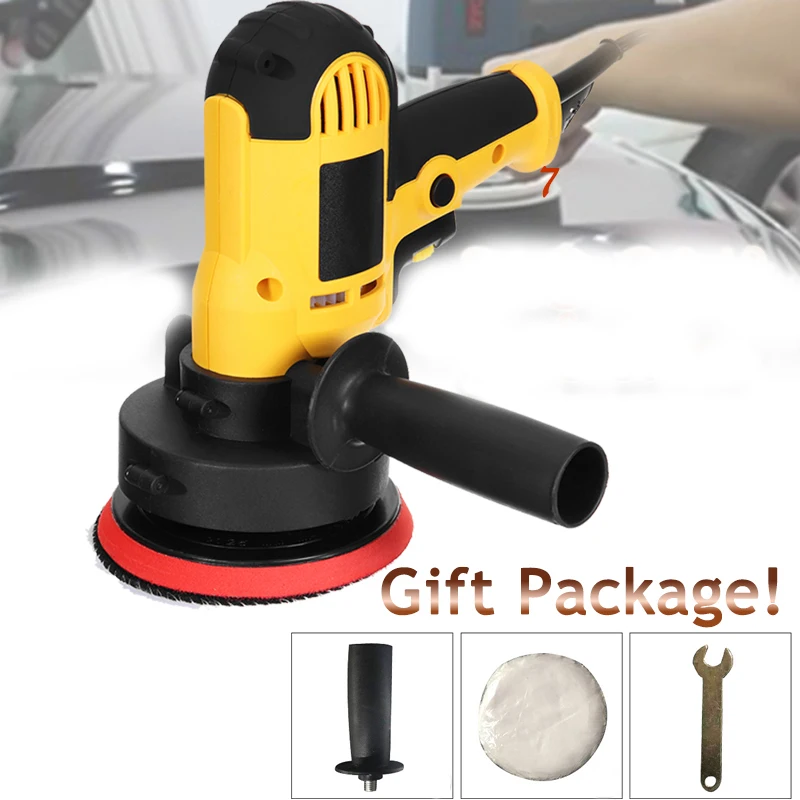 

220V 700W Waxing Polishing Machine Angle Grinder For Polishing Metal Furniture Adjustable-speed 125MM Pad With Wrench