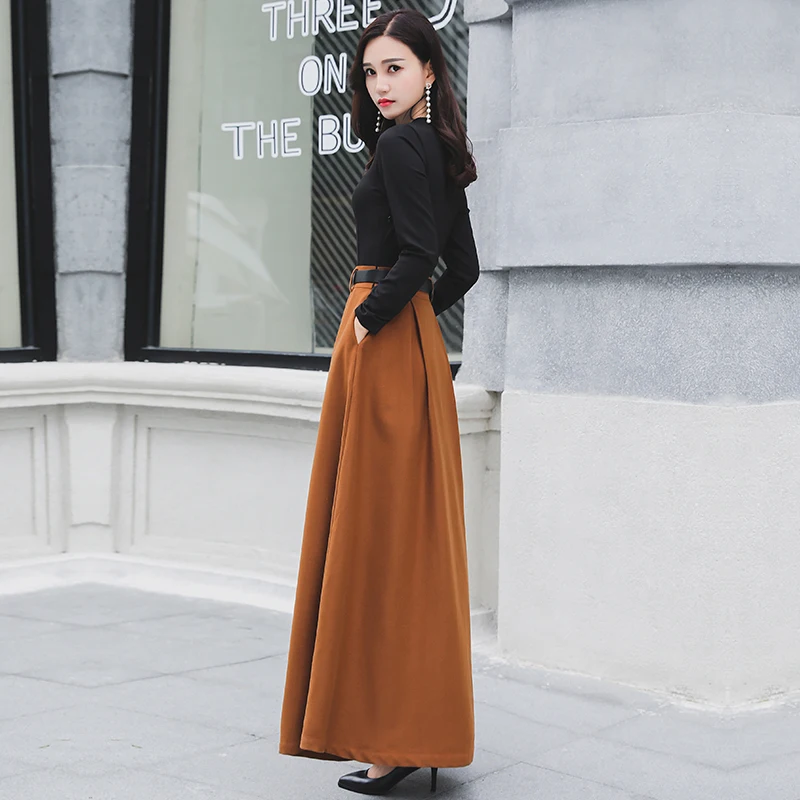 

2020 Vintage Women Autumn Winter Ladies Party Dresses Belt Elegant Long Sleeve Dress Female robe femme 170818