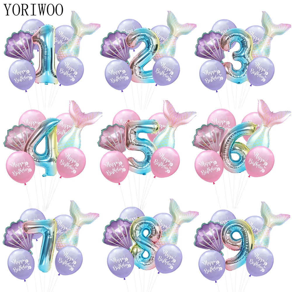 Воздушный шар из фольги с цифрами латексные принадлежности для вечеринки