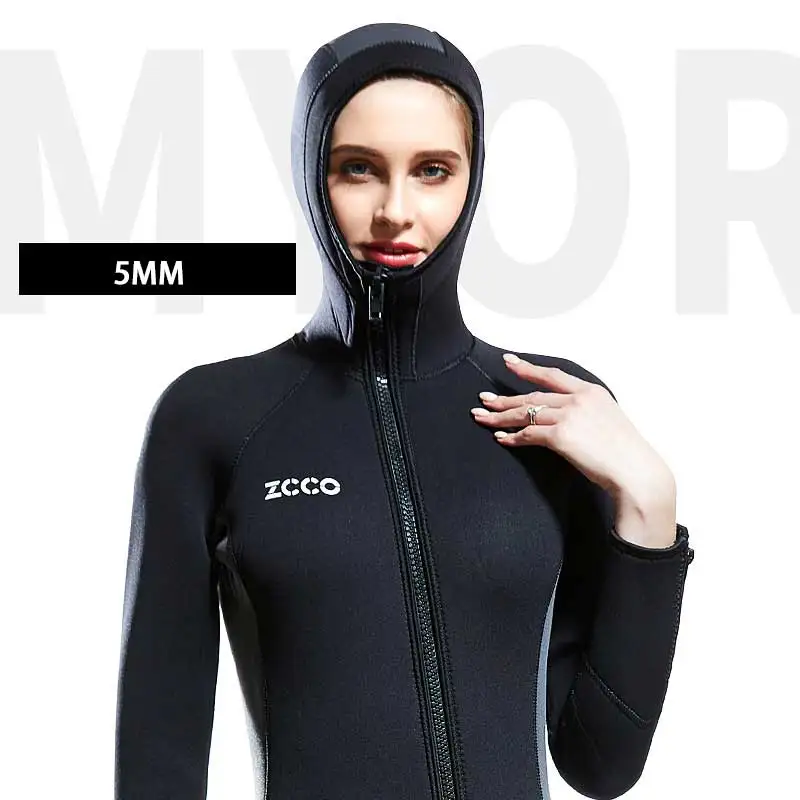 5 мм купальник женские гидрокостюмы Длинные рукава УФ Женский гидрокостюм