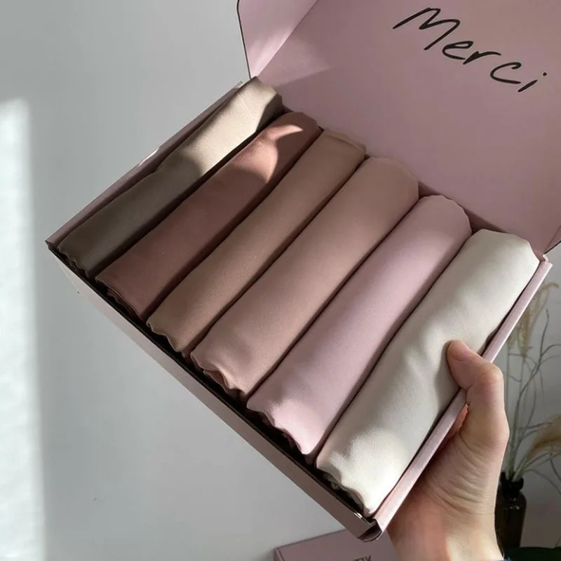 Женский простой высококачественный тяжелый шифоновый хиджаб премиум-класса