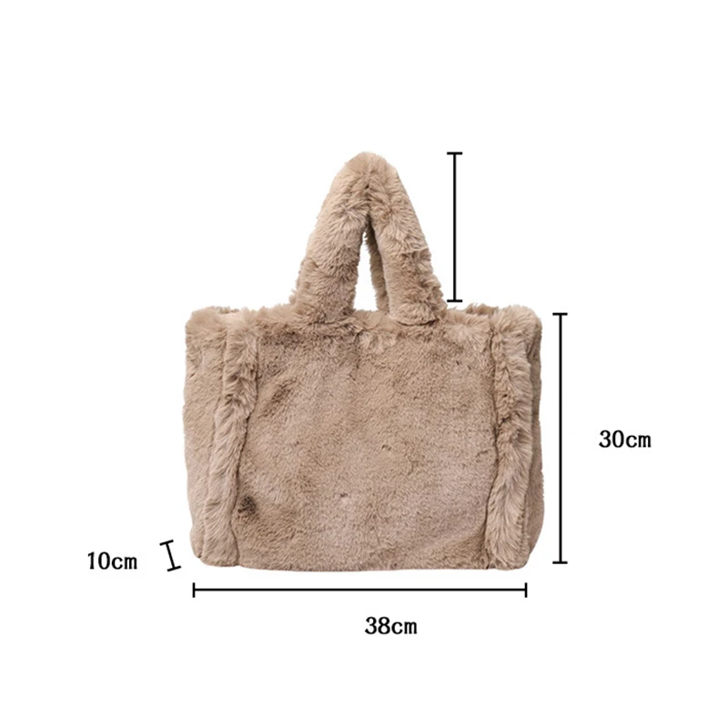 Осенне-зимняя сумка для отдыха пушистая Женская на плечо модные плюшевые