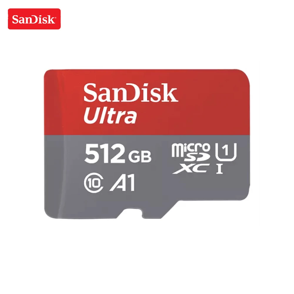 100% оригинальная карта памяти Micro SD SanDisk 512 ГБ макс. 100 флэш-памяти C10 U1 A1 TF Microsd для