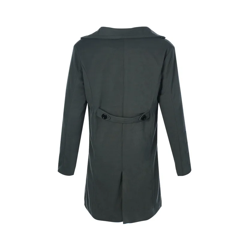 

2021Trench Coat Men Jacket Mens Overcoat Casual Slim Fit Windbreak Solid Long Coat Men Fashion Winter Coats Plus Size