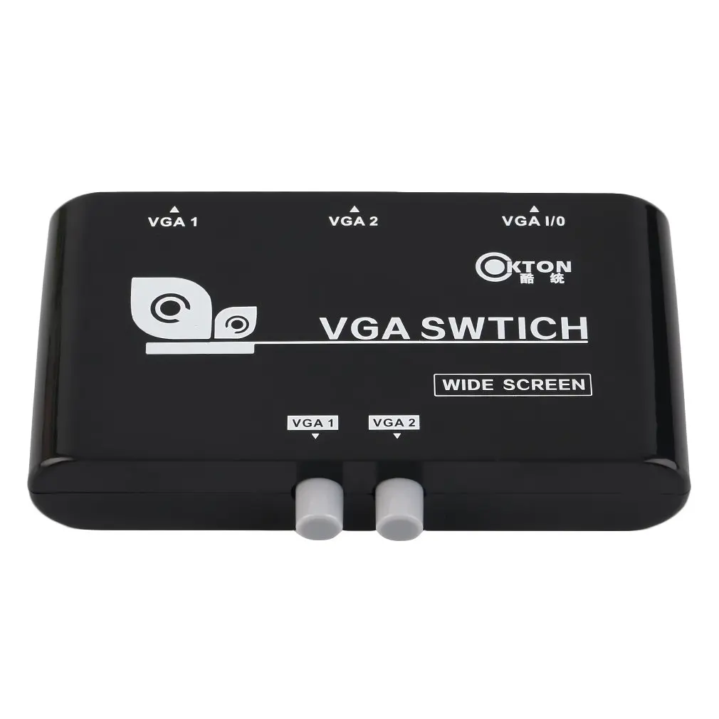 Новый оригинальный 2 в 1 выход VGA/SVGA ручной Обмен переключатель коробка для ЖК ПК
