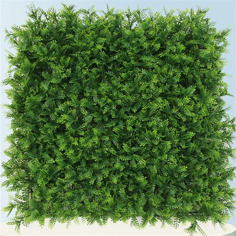 

10 Pcs Pine Grass Lawn Outdoor Plants Wall Fake Flower Turf Mimosa Milan Grass Sunscreen Wall Lawn Wedding Shop Background Decor