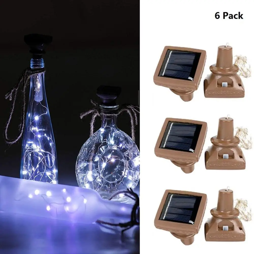 Фонари 6 шт. 20 светодиодов водонепроницаемые медные пробковые гирлянды в форме