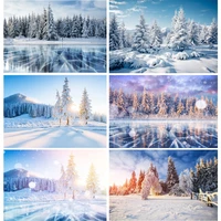 shengyongbao vinyl custom photography backdrops winter snow theme photography background licjd 3561