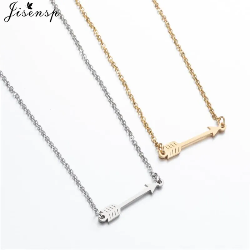 Jisensp модное ожерелье со стрелой для женщин и мужчин ювелирные изделия в стиле
