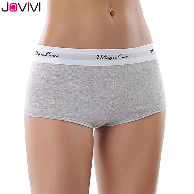 Jovivi, 3 шт., женские трусы для мальчиков, спортивные сексуальные бесшовные трусики, трусы, разноцветные, размер S-L, черные/белые/серые, Wingslove, трусики