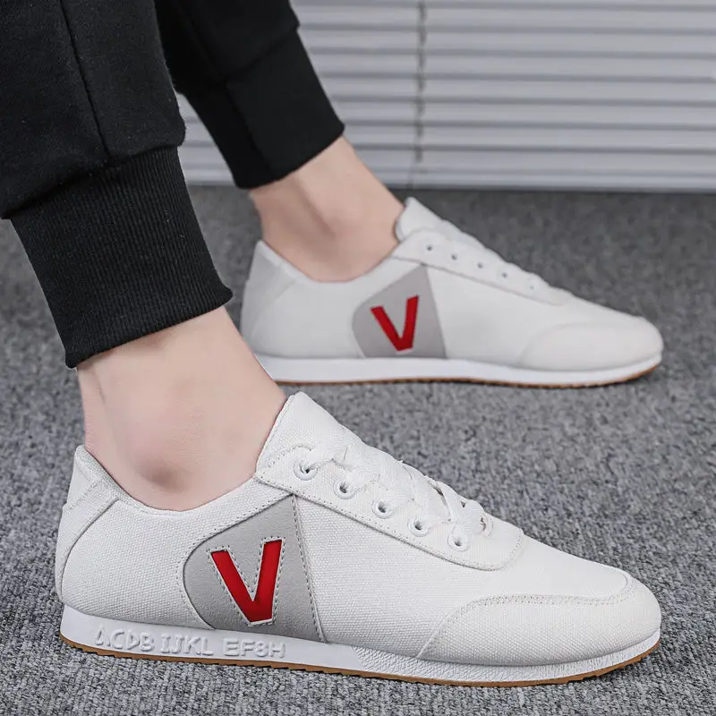 Мужские парусиновые кроссовки Повседневная Студенческая обувь удобные