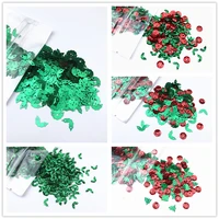 10gpack mixed red green 6 10mm holly berry tree leaf loose sequins paillettes christmas decoration women garments sewing craft