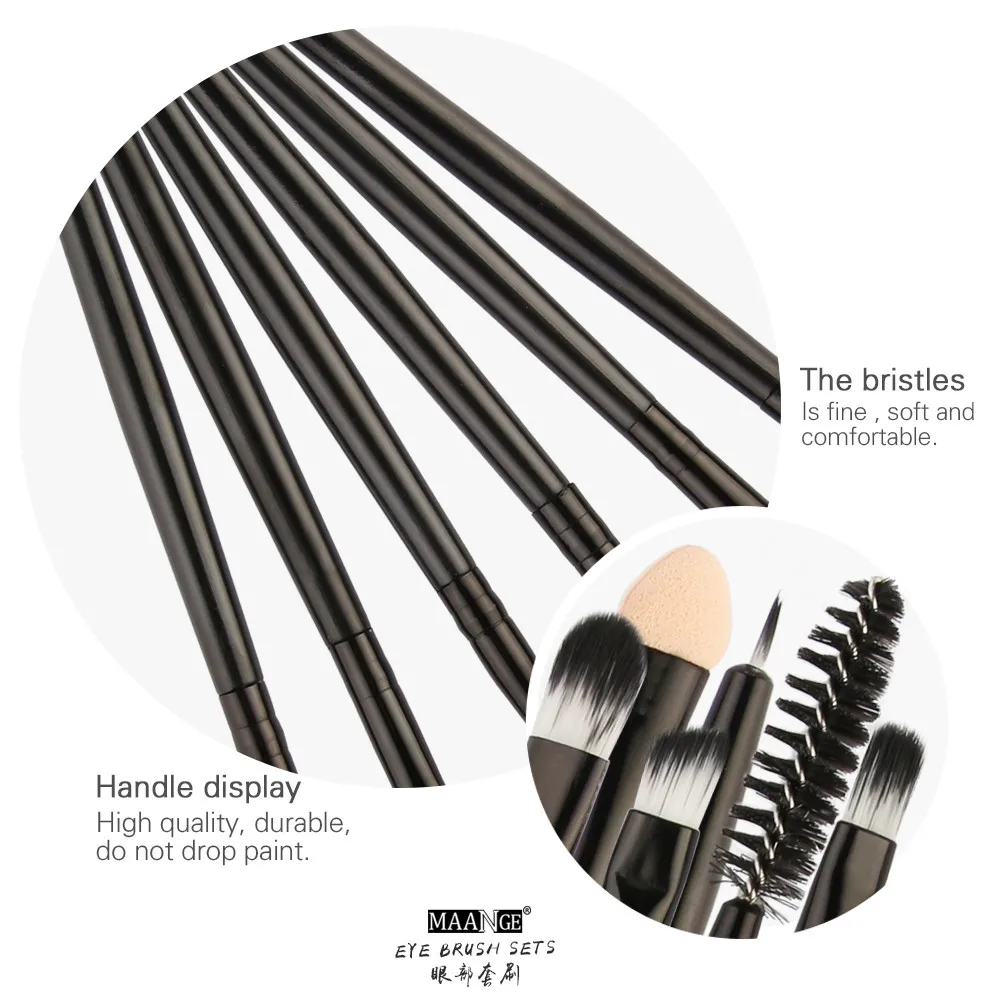 6 шт. косметические наборы с деревянной ручкой|Аппликатор теней для век| |