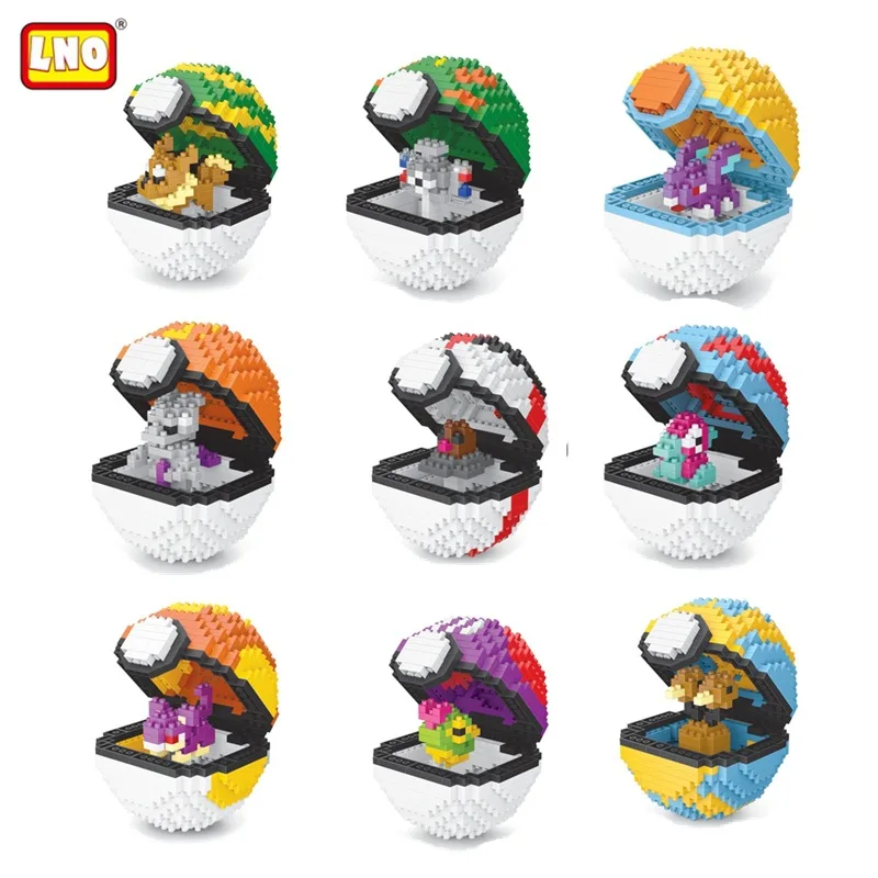 

Конструктор Покемон го, LNO Poke Ball, миниатюрные фигурки, игрушки для детей
